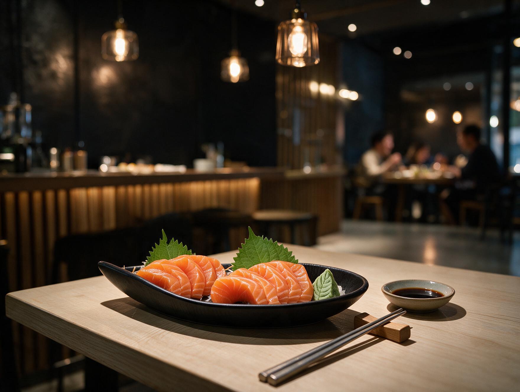 Sushidisken hos Saigon Sushi med fersk nigiri, maki og bubble tea